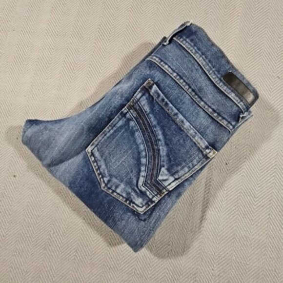 Ring Of Fire Jeans Women's 18 (30x28) Blue Denim Mid Rise Slim Straight Sretch - Picture 6 of 16